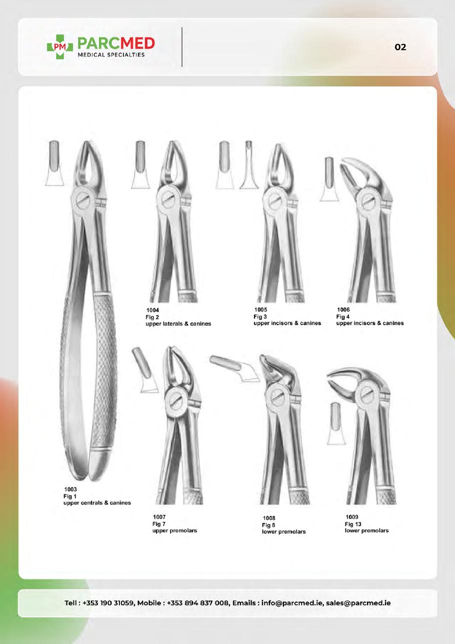 Tooth Extracting Forceps - Catalogue Page 2