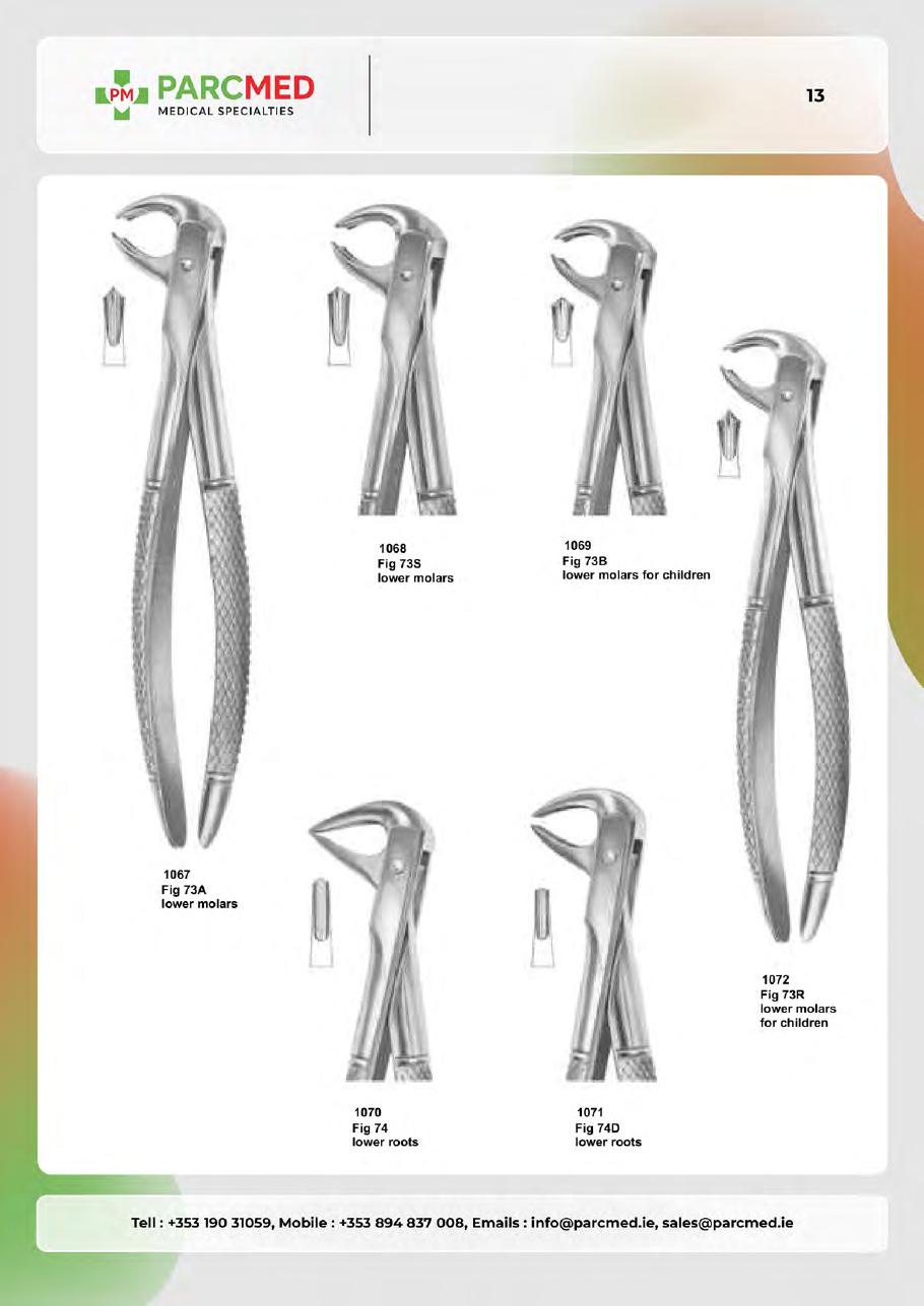 Tooth Extracting Forceps - Catalogue Page 12