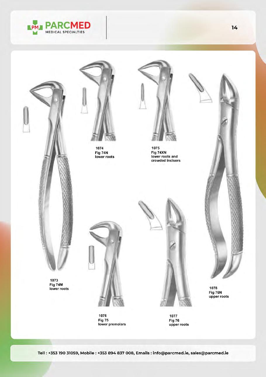 Tooth Extracting Forceps - Catalogue Page 13