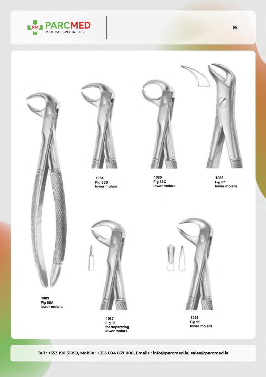 Tooth Extracting Forceps - Catalogue Page 15