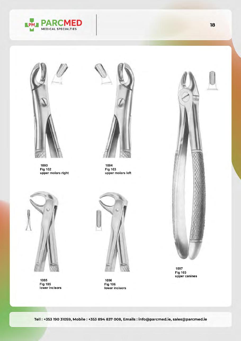 Tooth Extracting Forceps - Catalogue Page 17