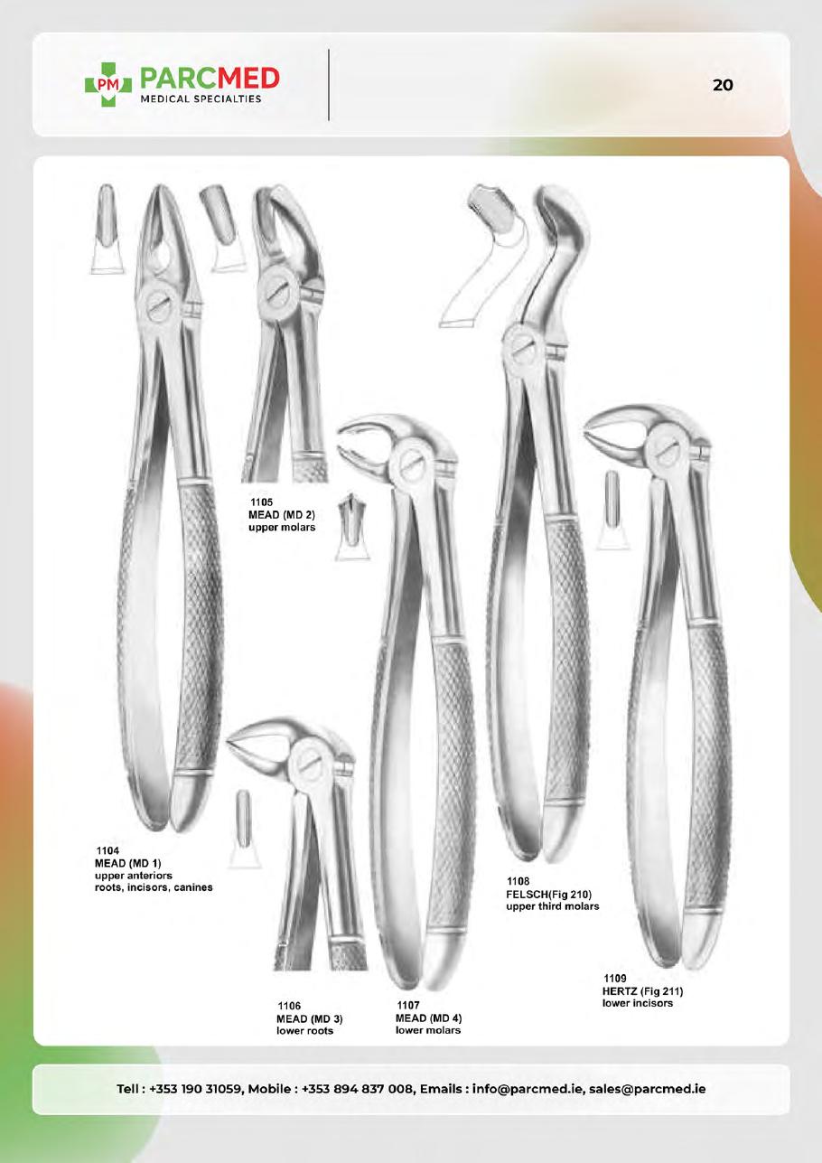 Tooth Extracting Forceps - Catalogue Page 19