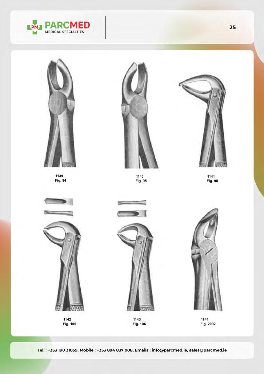 Tooth Extracting Forceps - Catalogue Page 24