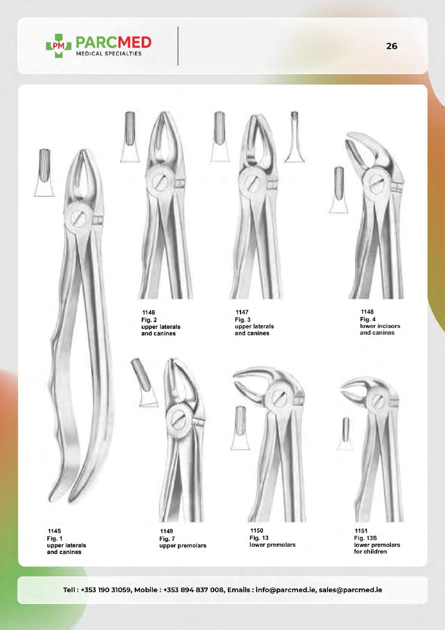 Tooth Extracting Forceps - Catalogue Page 25