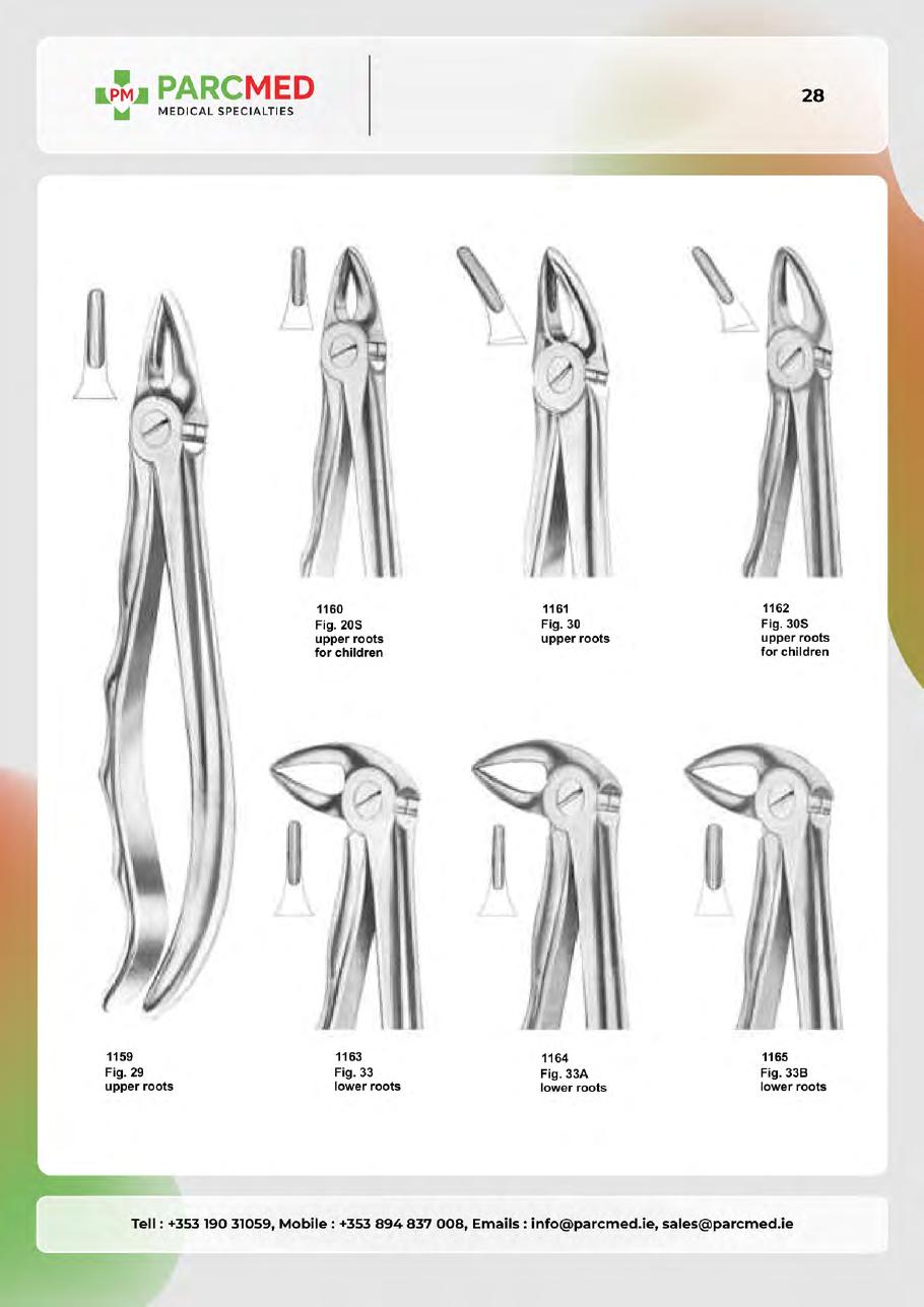 Tooth Extracting Forceps - Catalogue Page 27