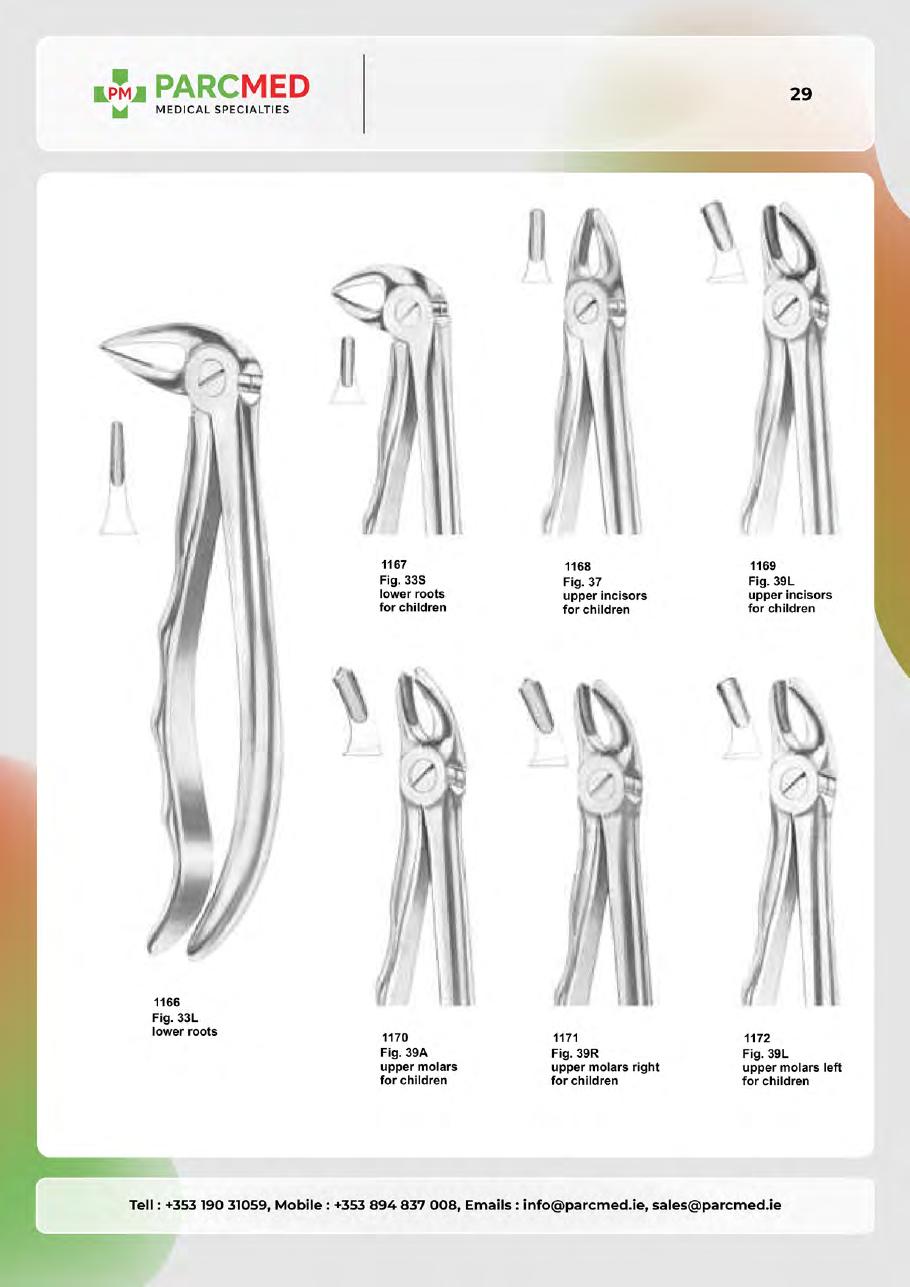 Tooth Extracting Forceps - Catalogue Page 28