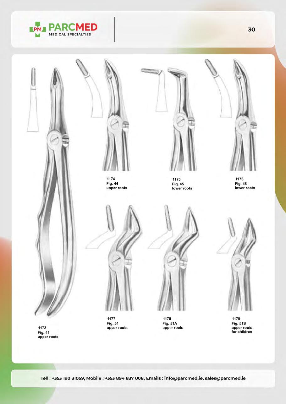 Tooth Extracting Forceps - Catalogue Page 29