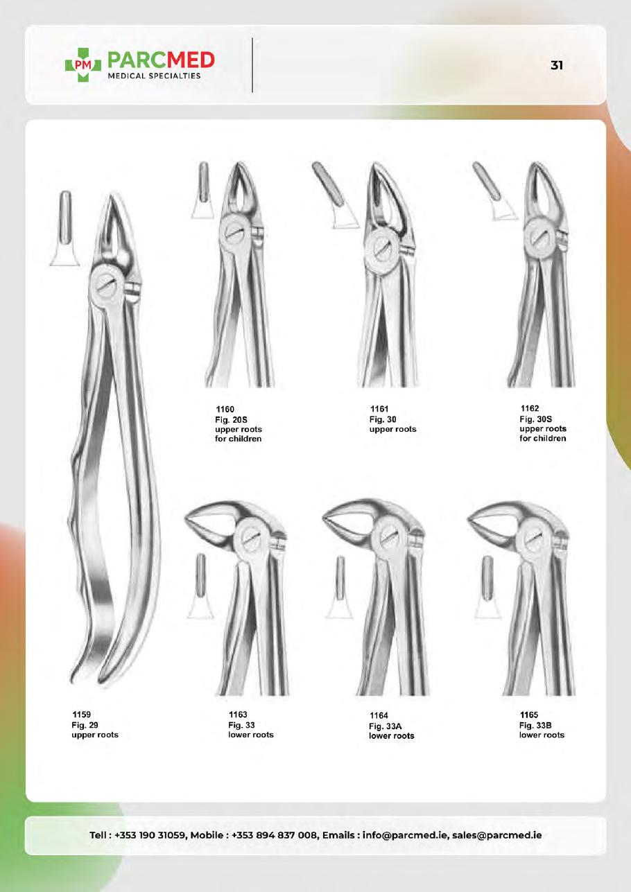 Tooth Extracting Forceps - Catalogue Page 30