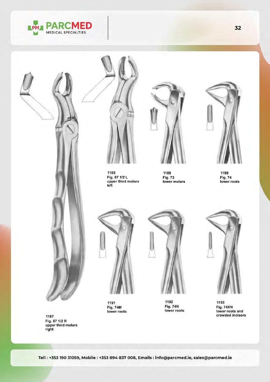 Tooth Extracting Forceps - Catalogue Page 31