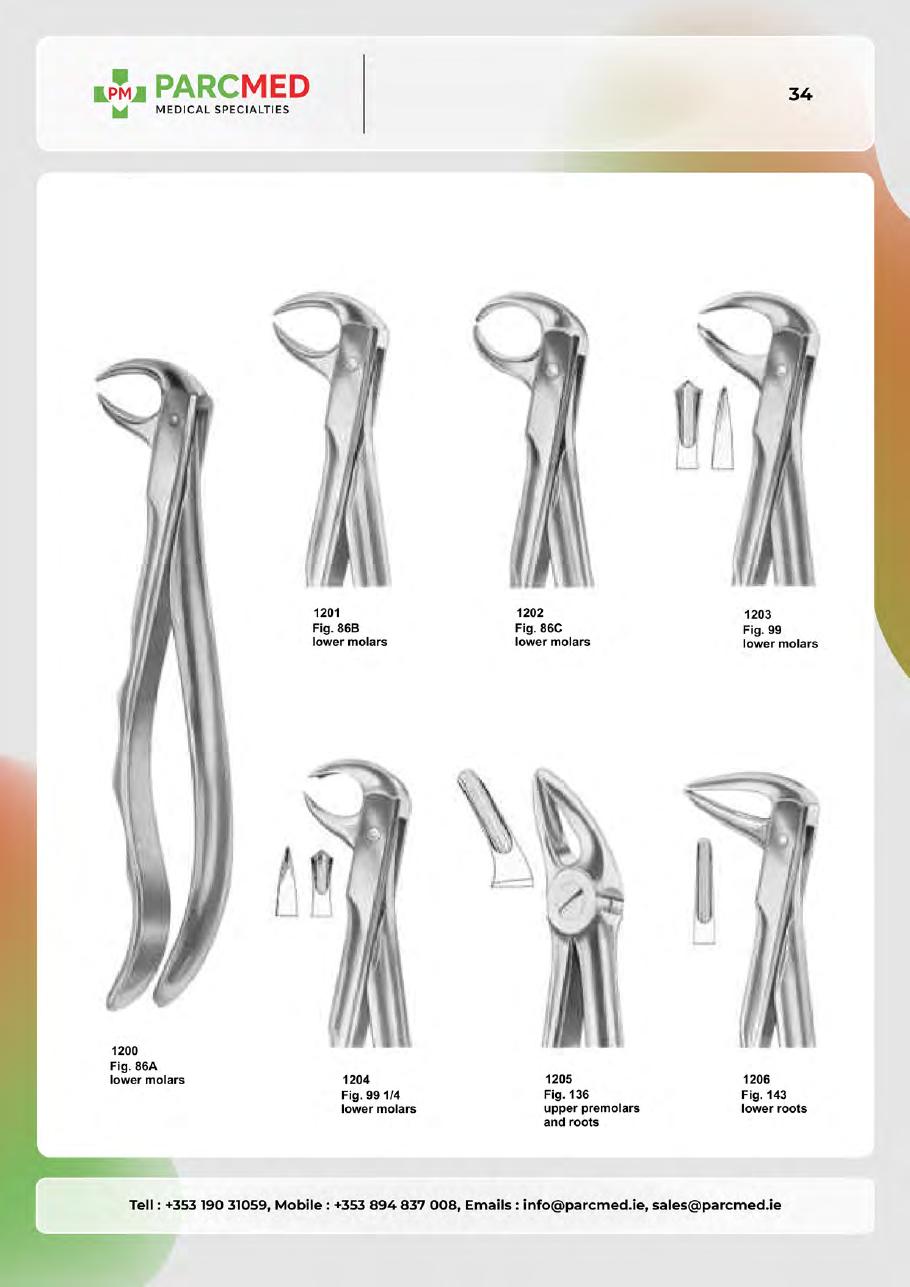 Tooth Extracting Forceps - Catalogue Page 33