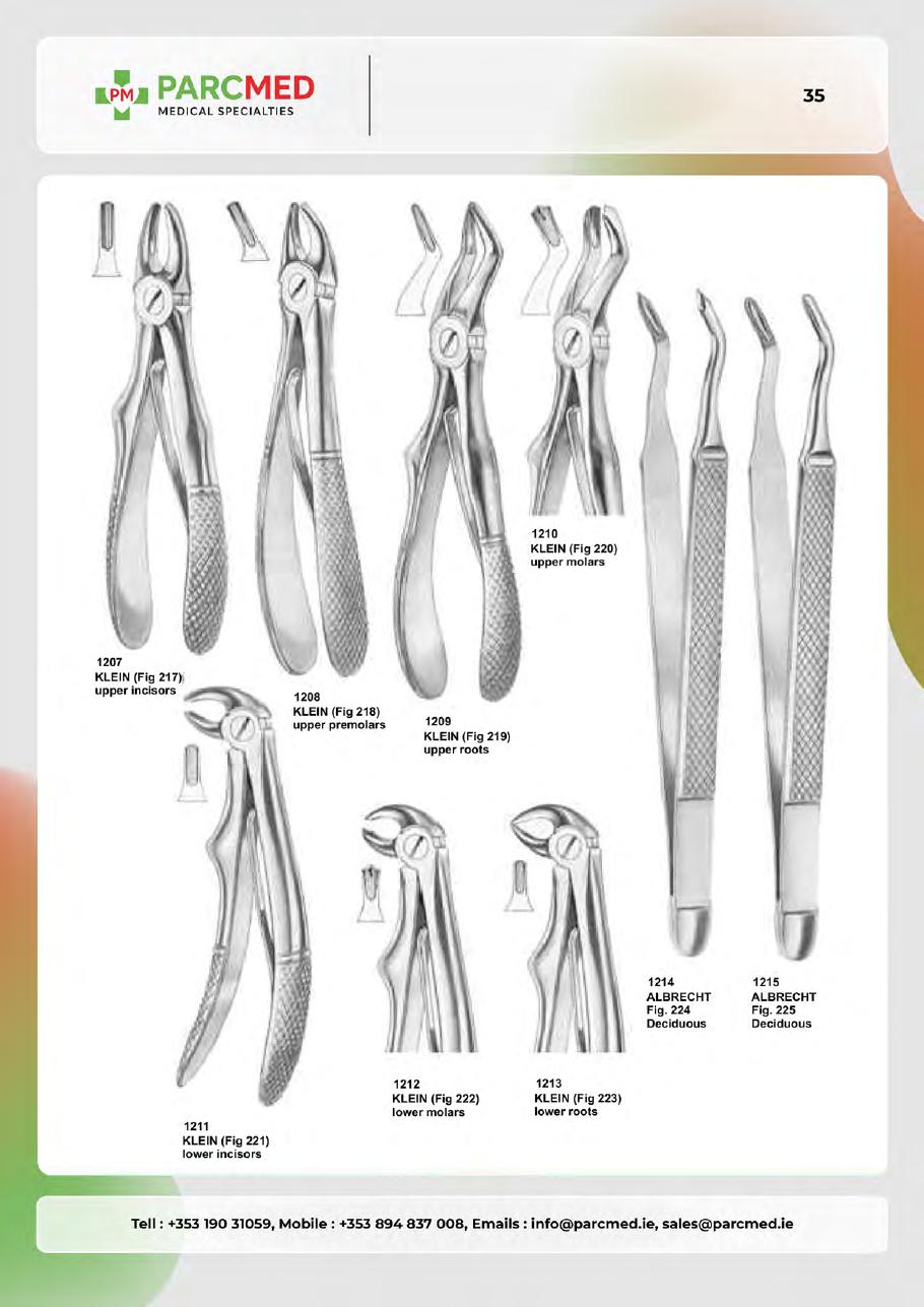 Tooth Extracting Forceps - Catalogue Page 34