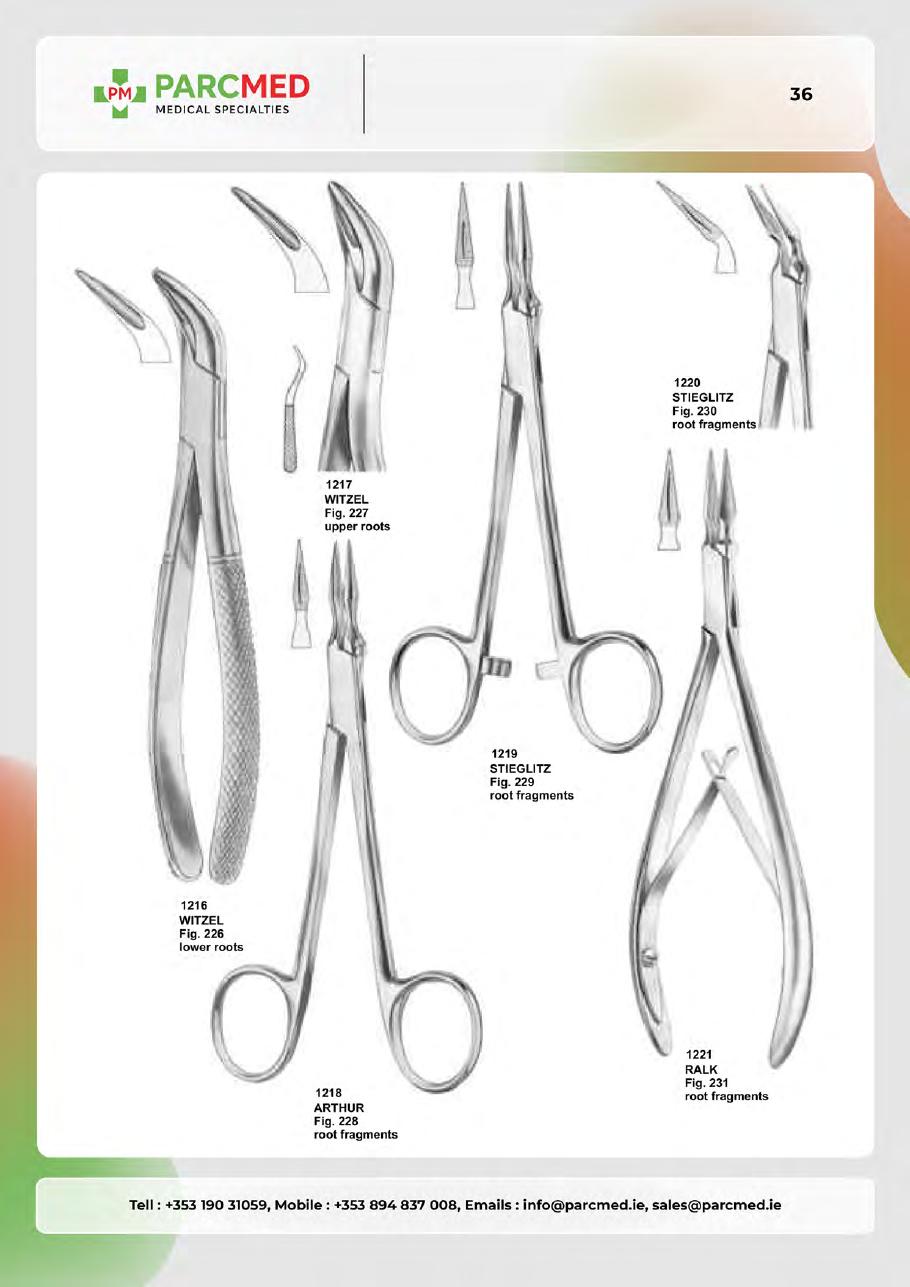Tooth Extracting Forceps - Catalogue Page 35