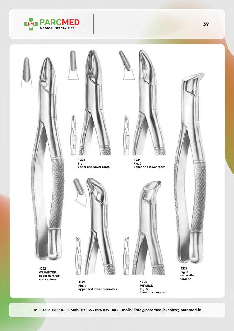 Tooth Extracting Forceps - Catalogue Page 36