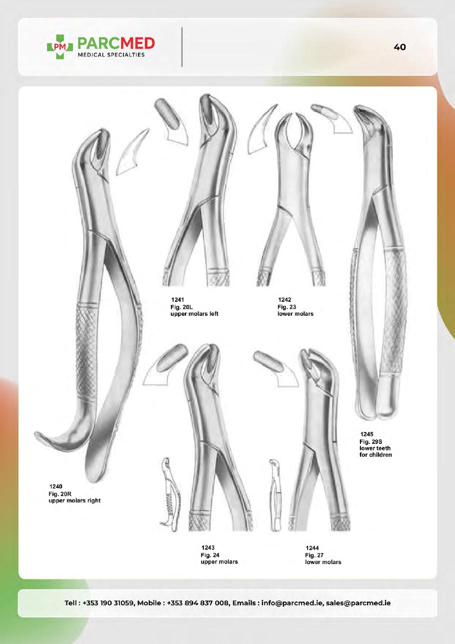 Tooth Extracting Forceps - Catalogue Page 39