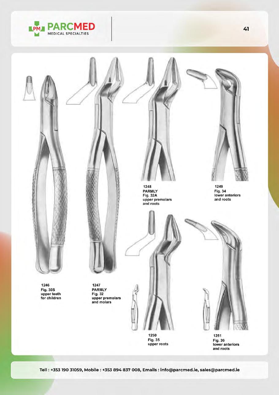 Tooth Extracting Forceps - Catalogue Page 40