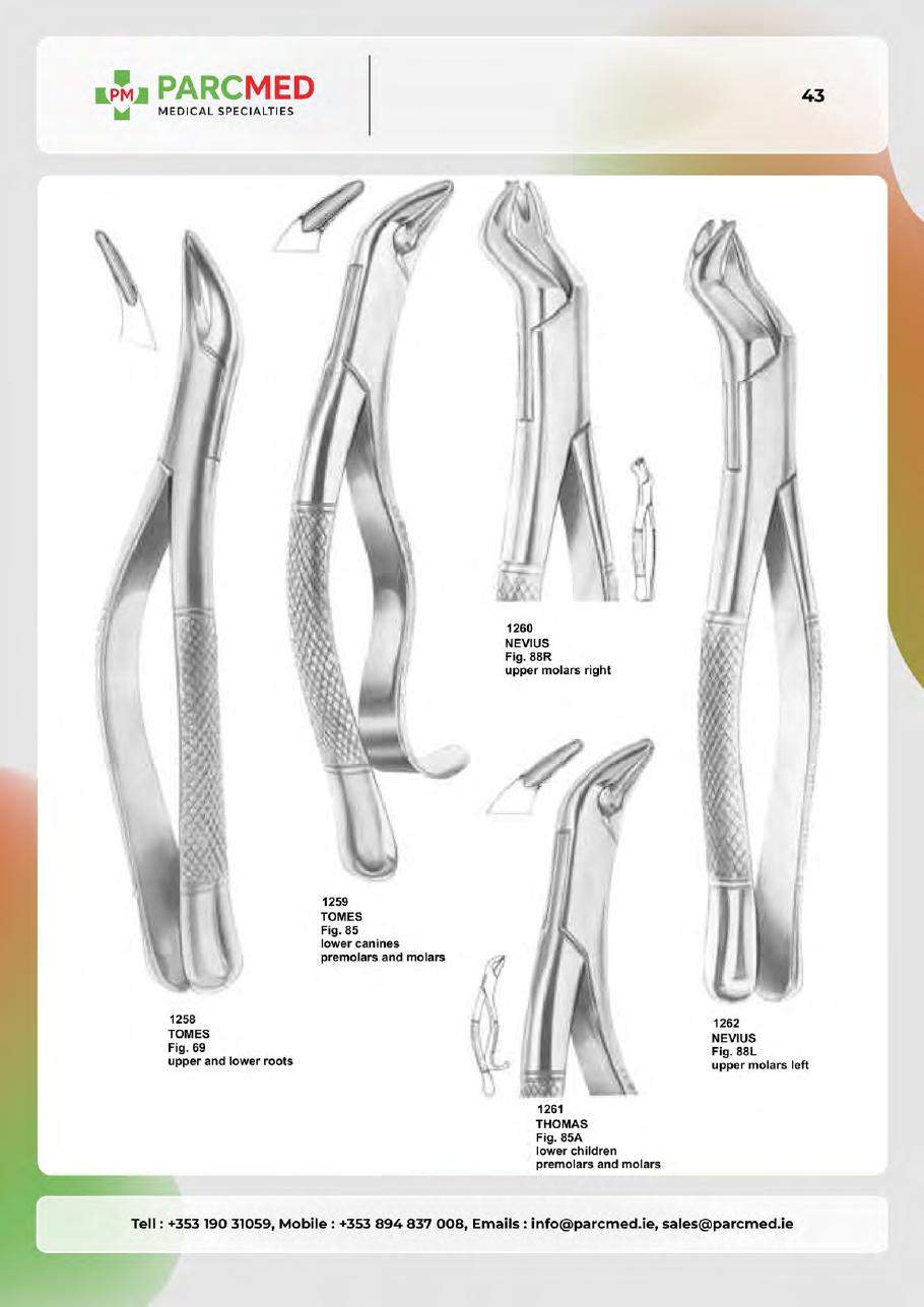 Tooth Extracting Forceps - Catalogue Page 42