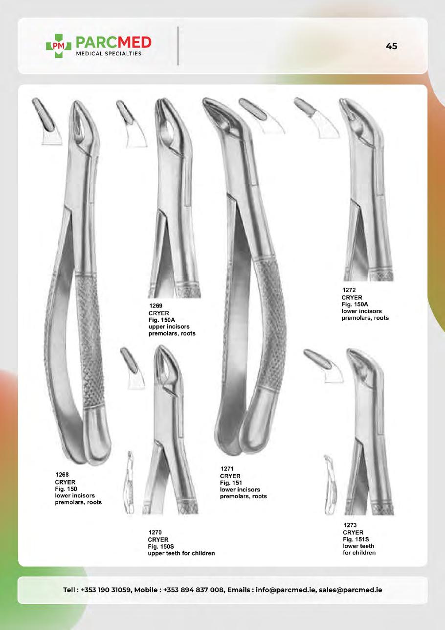 Tooth Extracting Forceps - Catalogue Page 44