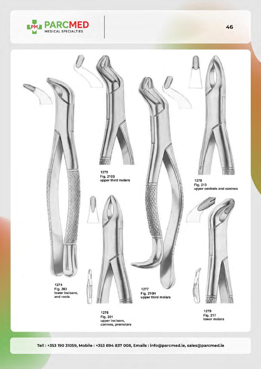 Tooth Extracting Forceps - Catalogue Page 45