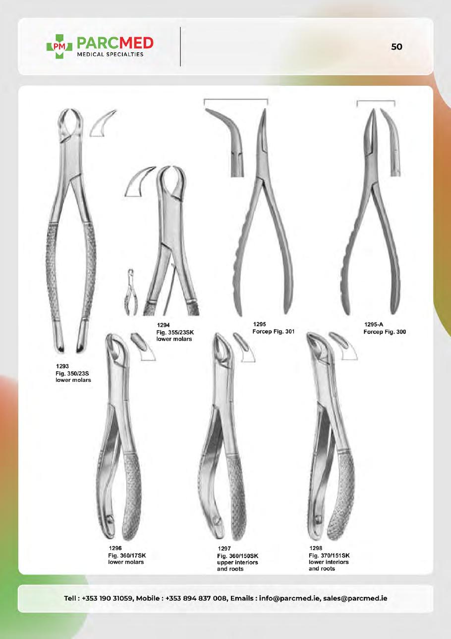 Tooth Extracting Forceps - Catalogue Page 49