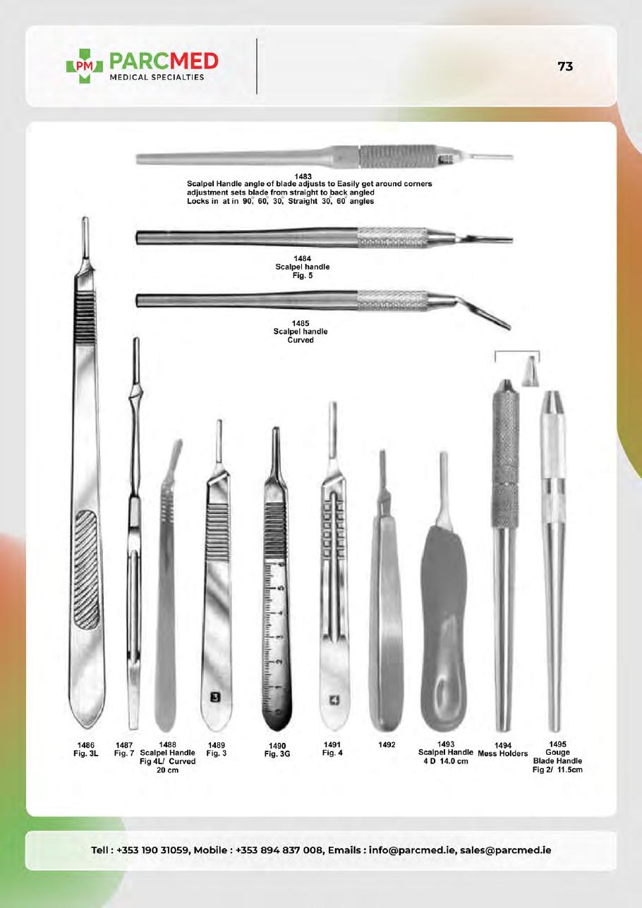 Scalpel Handles, Mouth Mirrors, Scalers, Explorers & Probes - Catalogue Page 72