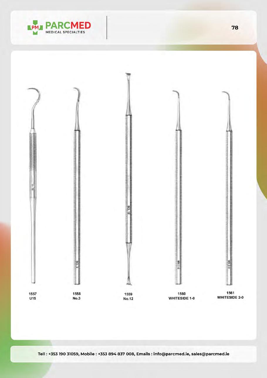 Scalpel Handles, Mouth Mirrors, Scalers, Explorers & Probes - Catalogue Page 77