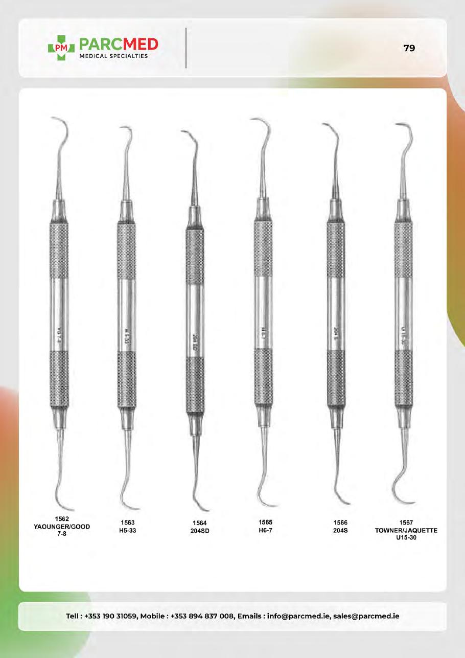 Scalpel Handles, Mouth Mirrors, Scalers, Explorers & Probes - Catalogue Page 78