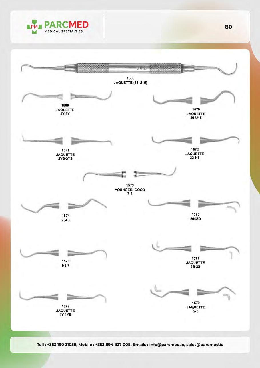 Scalpel Handles, Mouth Mirrors, Scalers, Explorers & Probes - Catalogue Page 79