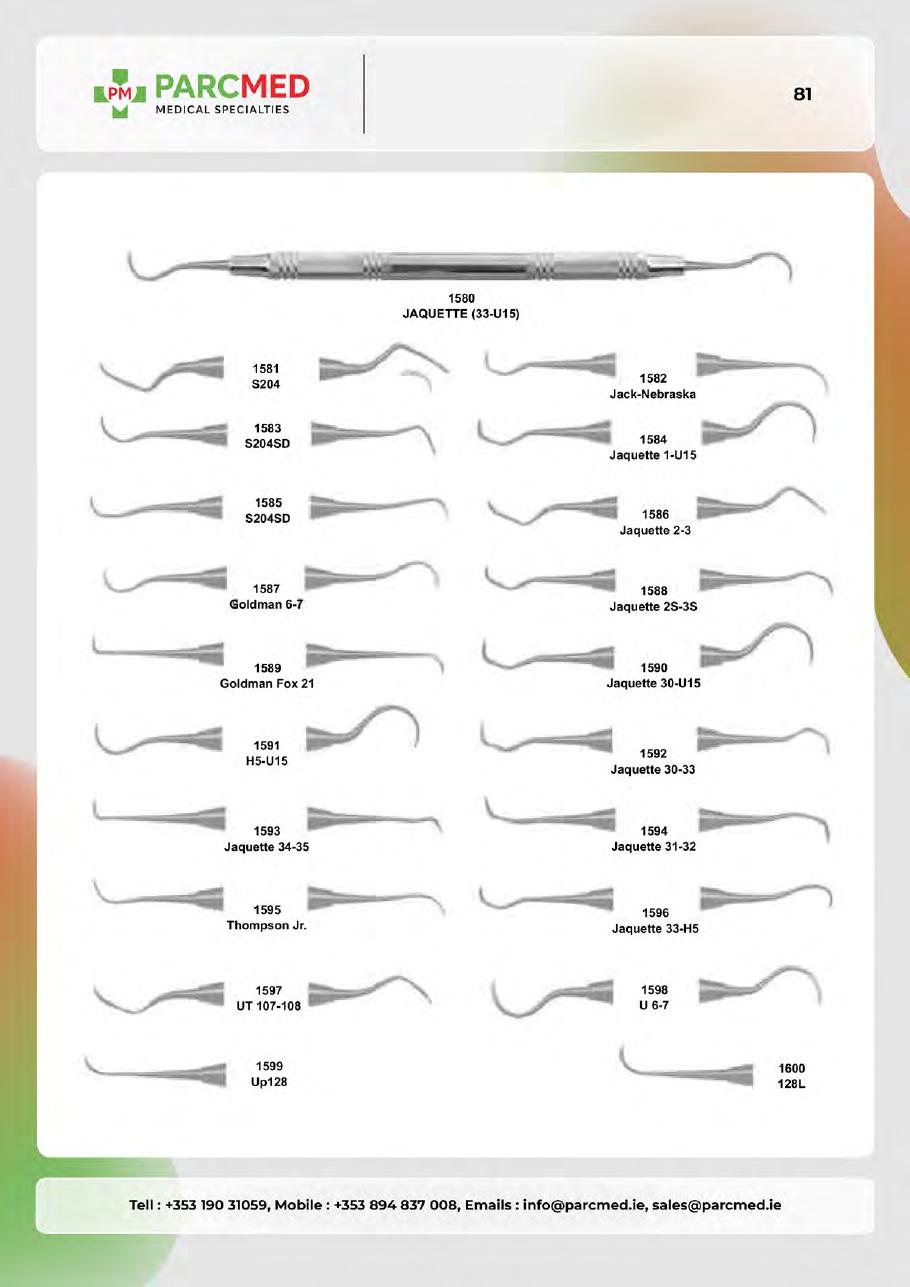 Scalpel Handles, Mouth Mirrors, Scalers, Explorers & Probes - Catalogue Page 80