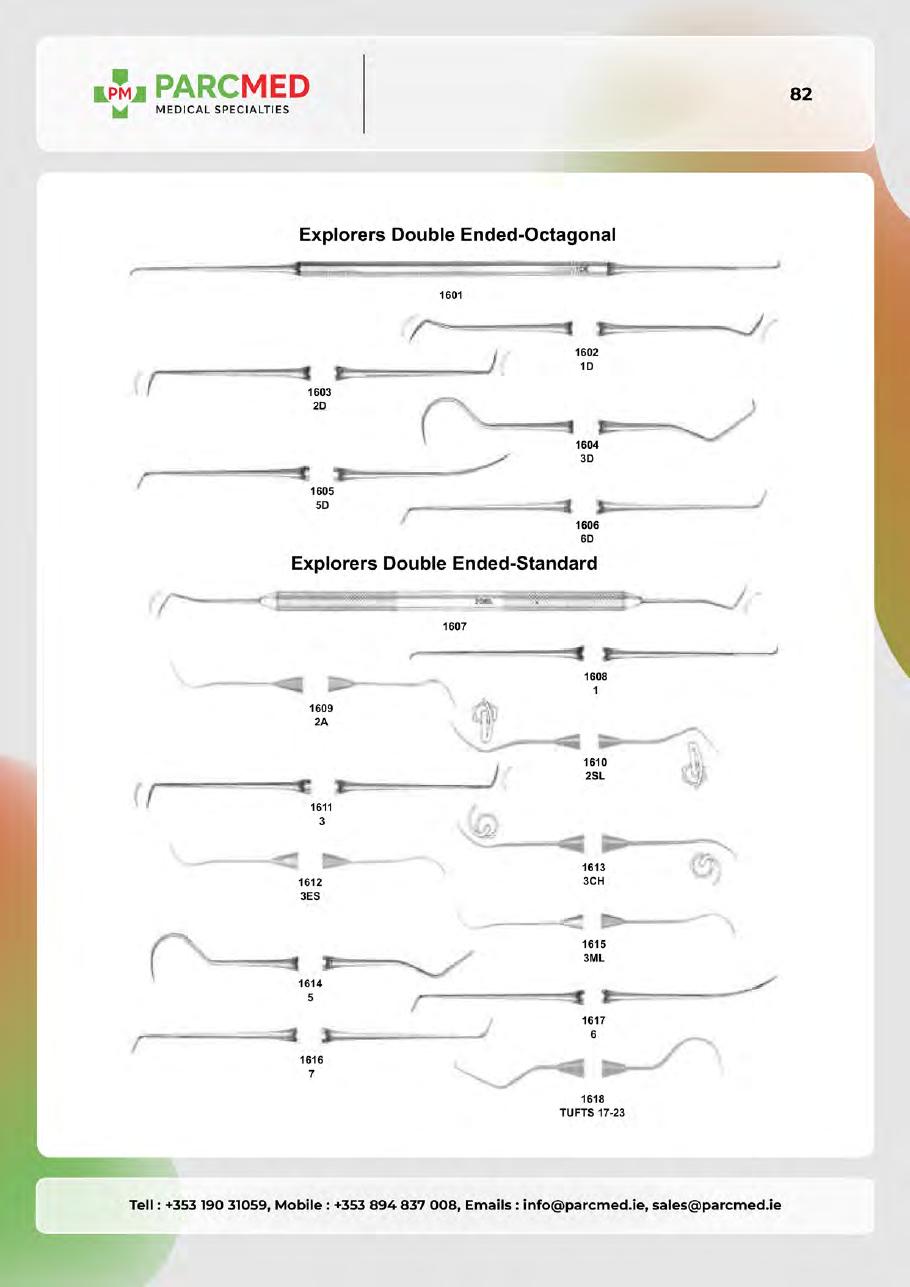 Scalpel Handles, Mouth Mirrors, Scalers, Explorers & Probes - Catalogue Page 81