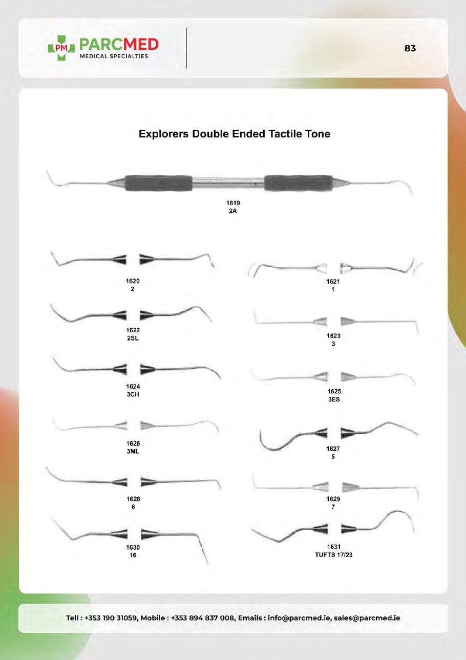 Scalpel Handles, Mouth Mirrors, Scalers, Explorers & Probes - Catalogue Page 82