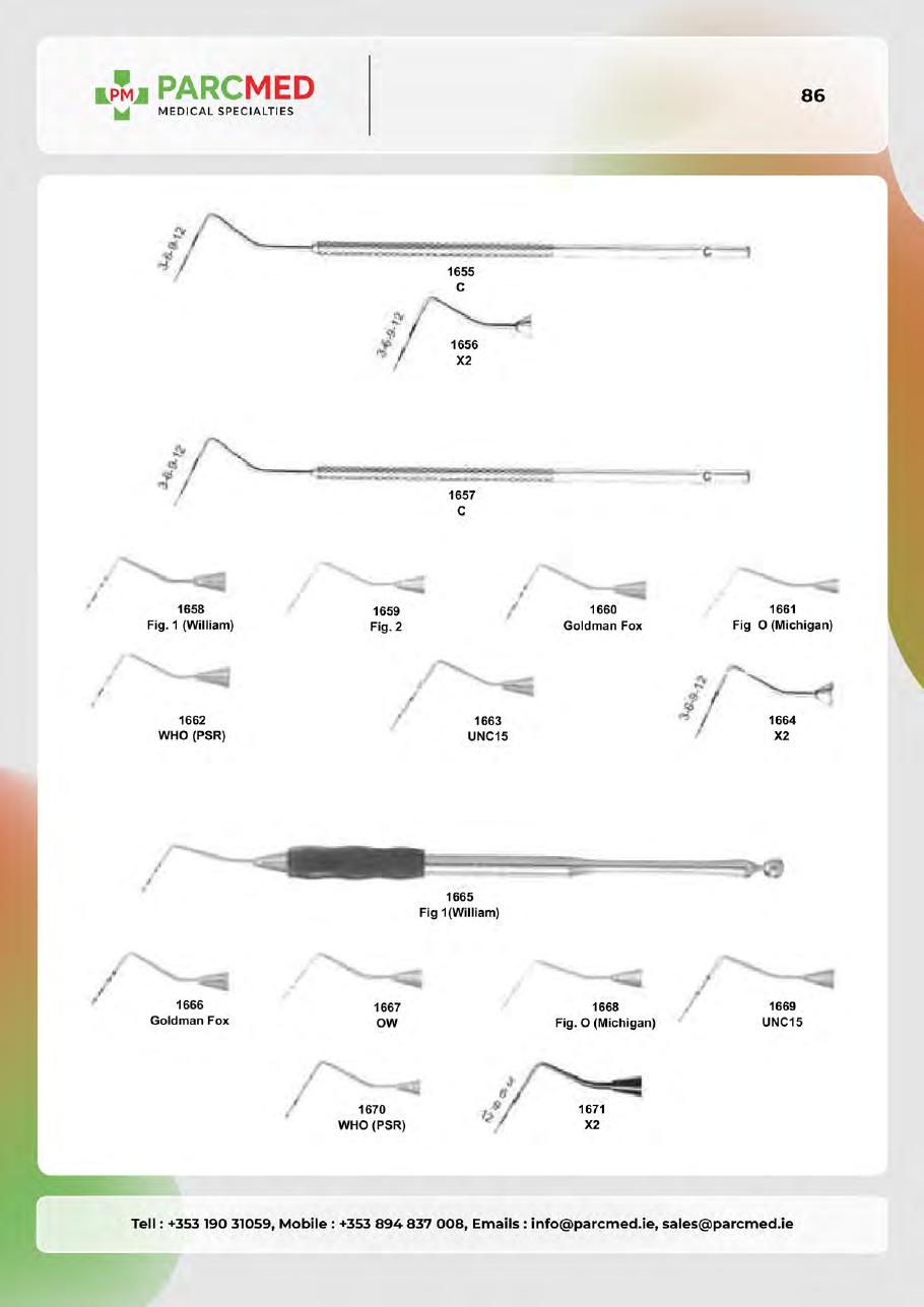 Scalpel Handles, Mouth Mirrors, Scalers, Explorers & Probes - Catalogue Page 85