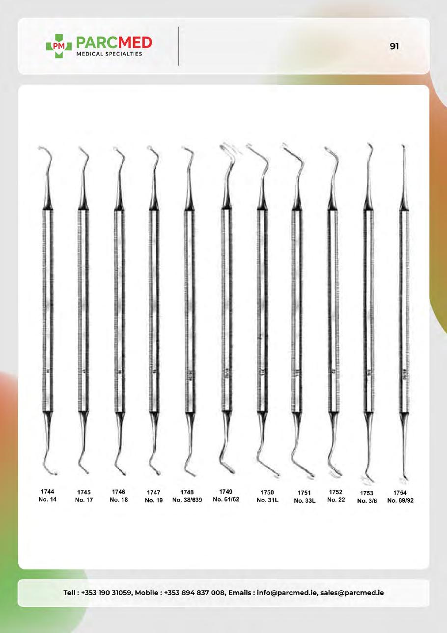Endodontic Condensers, Obturation Instruments, Excavators & Curettes - Catalogue Page 90