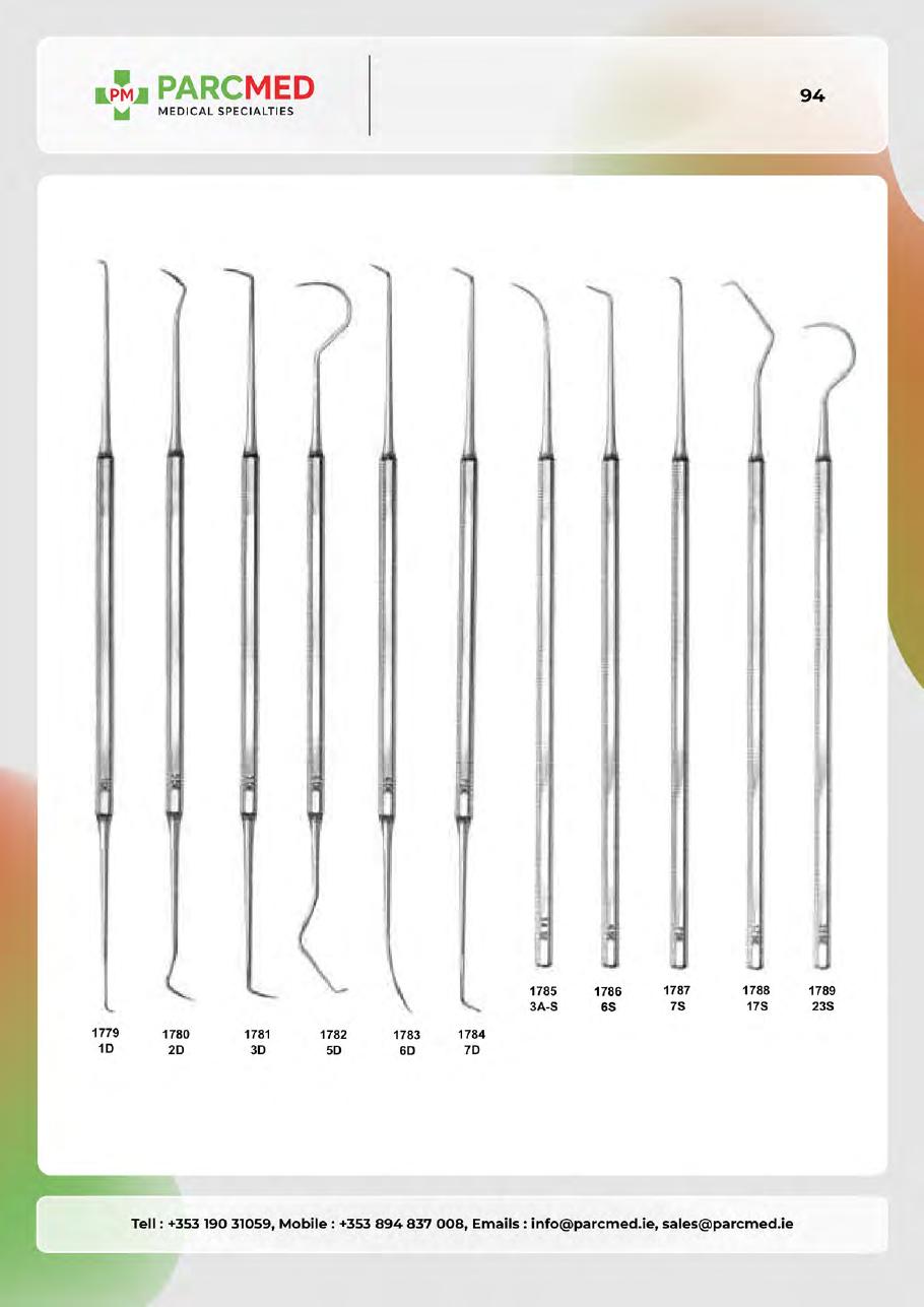 Endodontic Condensers, Obturation Instruments, Excavators & Curettes - Catalogue Page 93
