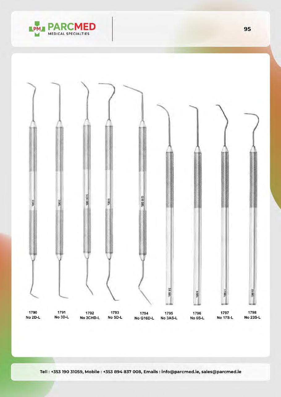 Endodontic Condensers, Obturation Instruments, Excavators & Curettes - Catalogue Page 94