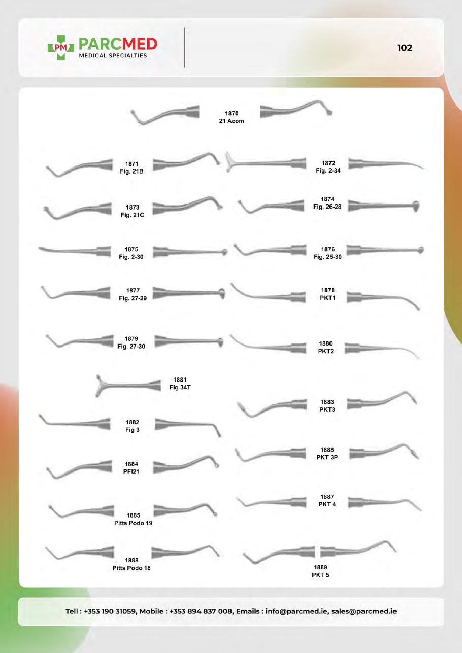 Wax Carvers, Carvers & Chisels - Catalogue Page 102