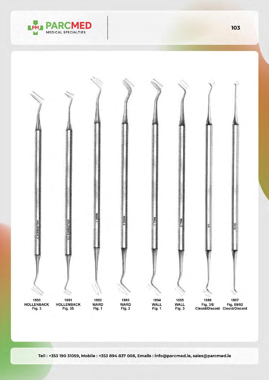 Wax Carvers, Carvers & Chisels - Catalogue Page 103
