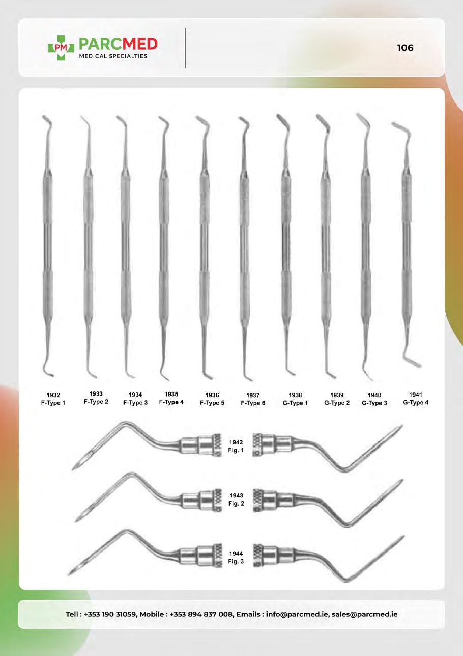 Composite Placement & Plastic Filling Instruments - Catalogue Page 106