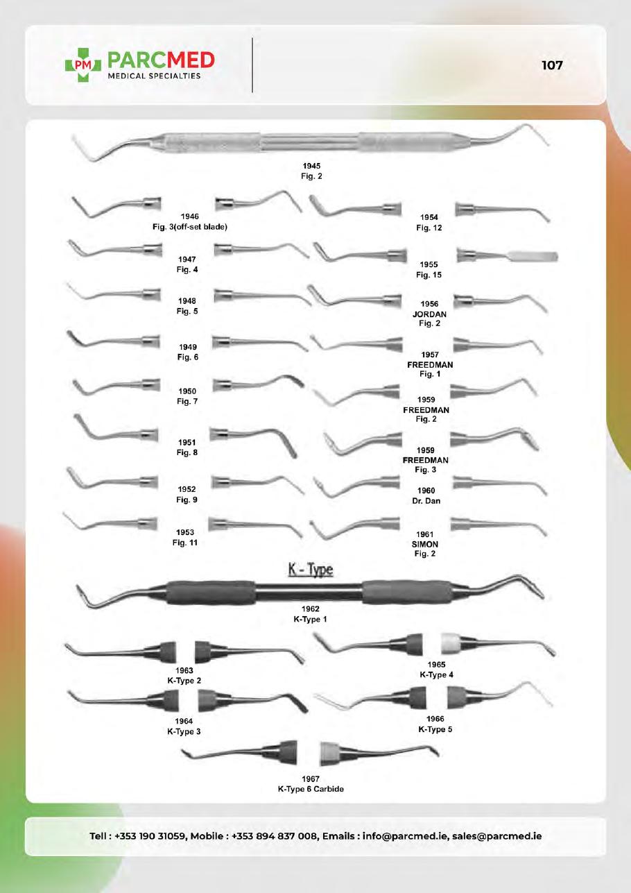 Composite Placement & Plastic Filling Instruments - Catalogue Page 107