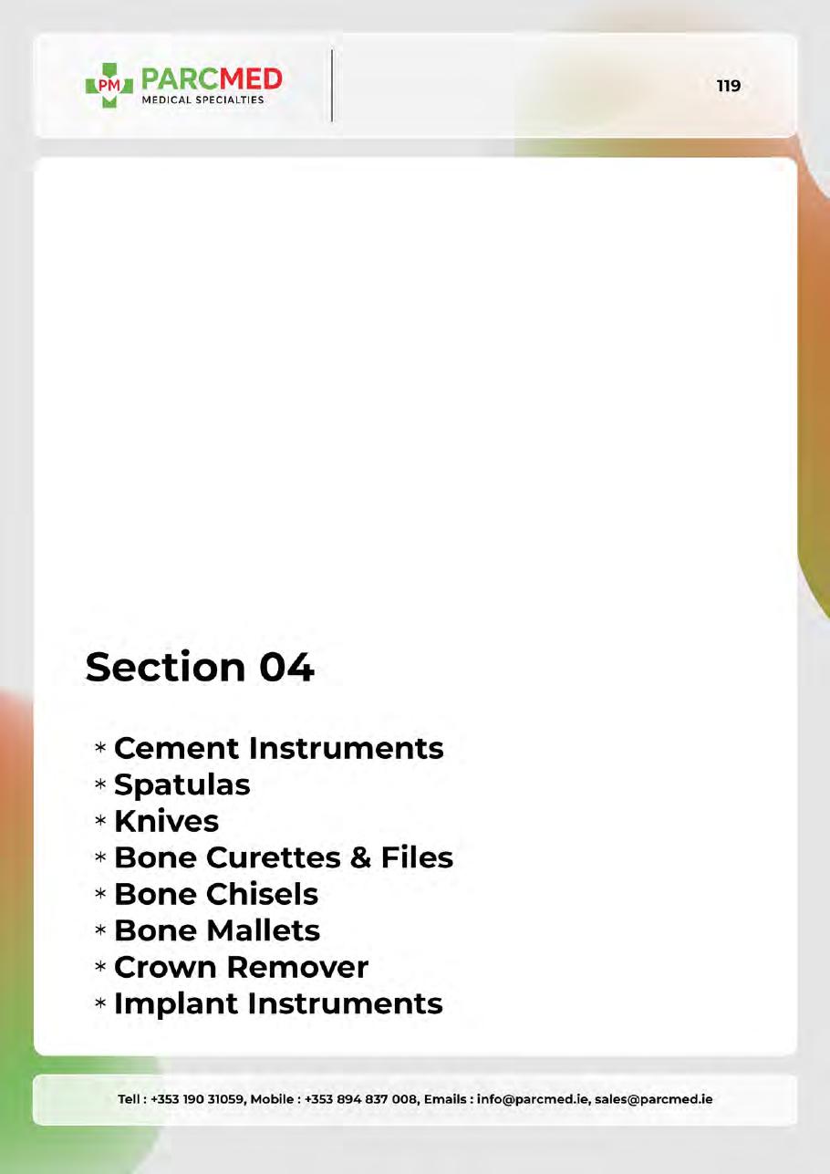 Wax, Porcelain, Cement & Modelling Instruments - Catalogue Page 119