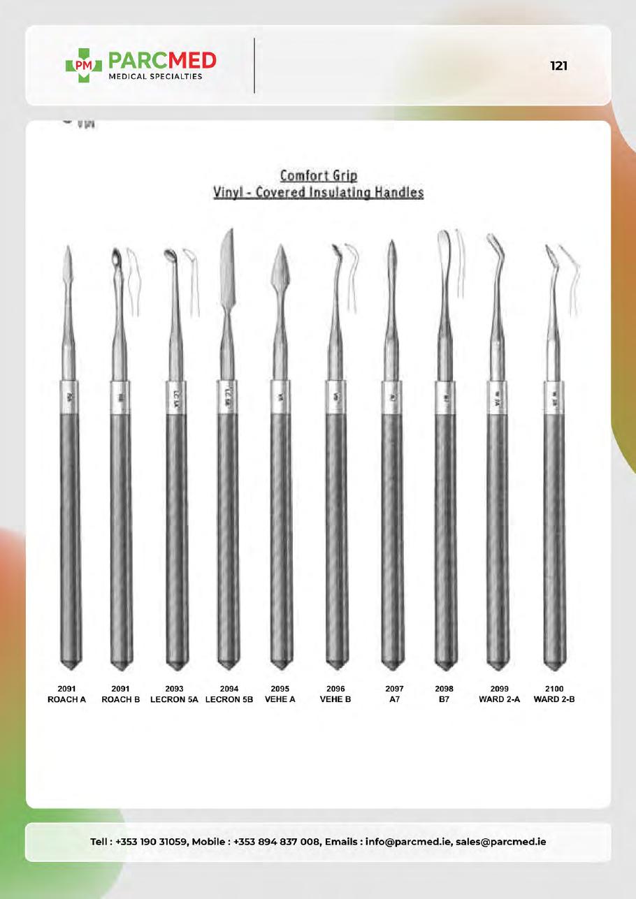 Wax, Porcelain, Cement & Modelling Instruments - Catalogue Page 121