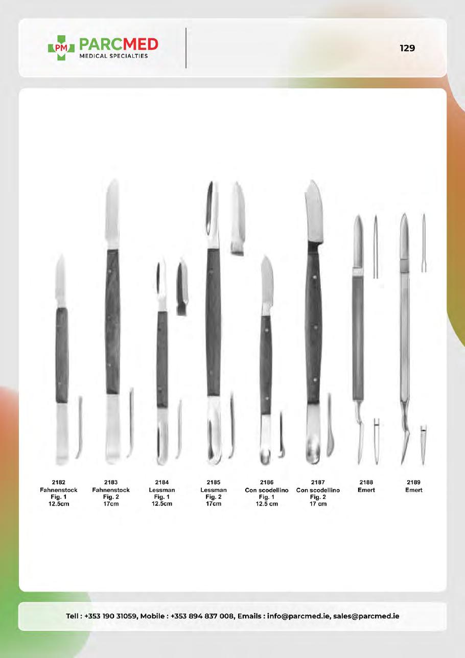 Bone Curettes, Bone Files & Bone Chisels - Catalogue Page 129