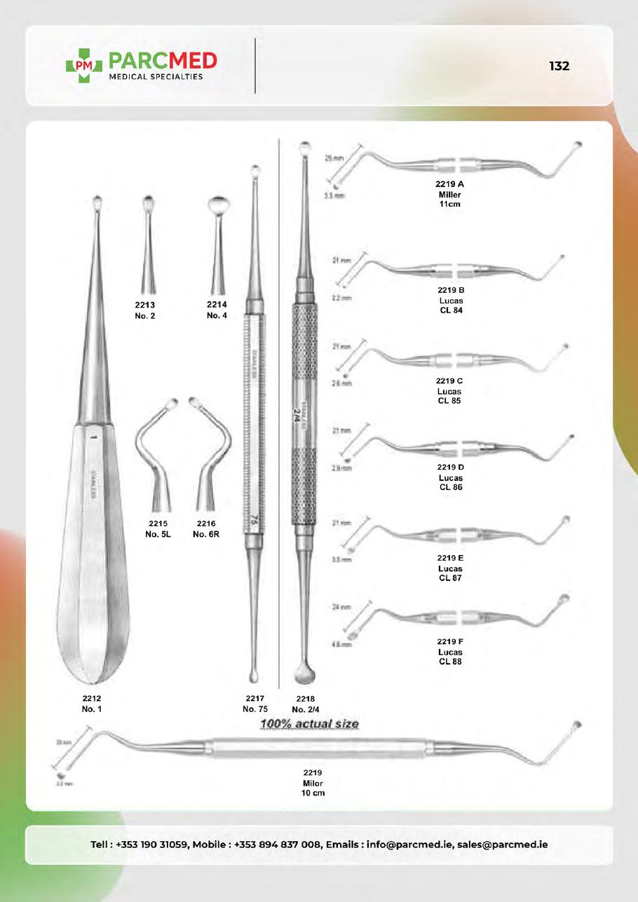 Bone Curettes, Bone Files & Bone Chisels - Catalogue Page 132