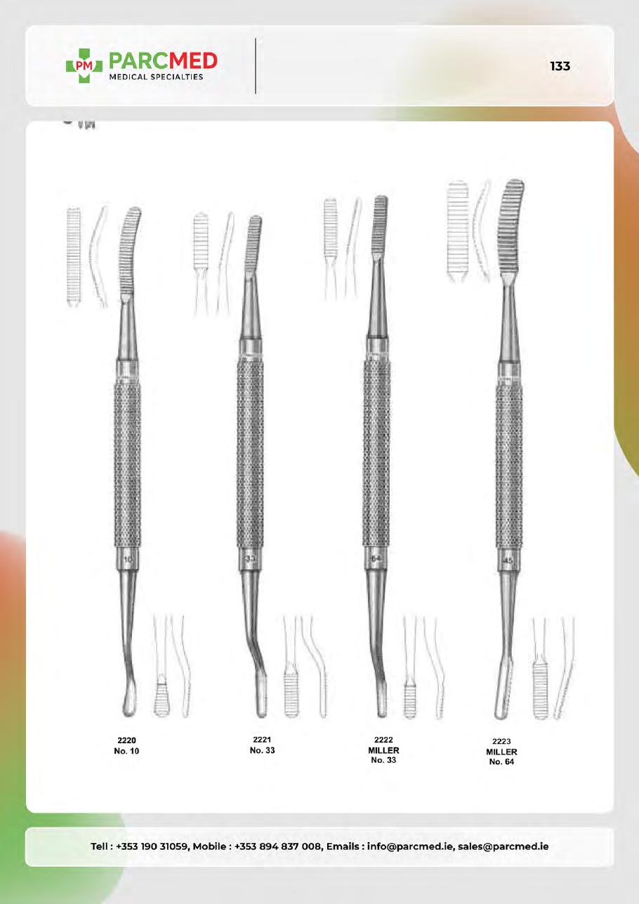 Bone Curettes, Bone Files & Bone Chisels - Catalogue Page 133