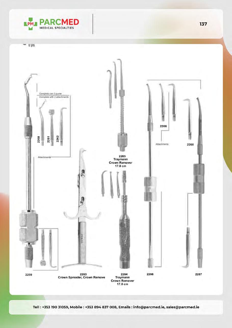 Implants, Measuring Instruments, Suction Tubes & Bone Gauges - Catalogue Page 137