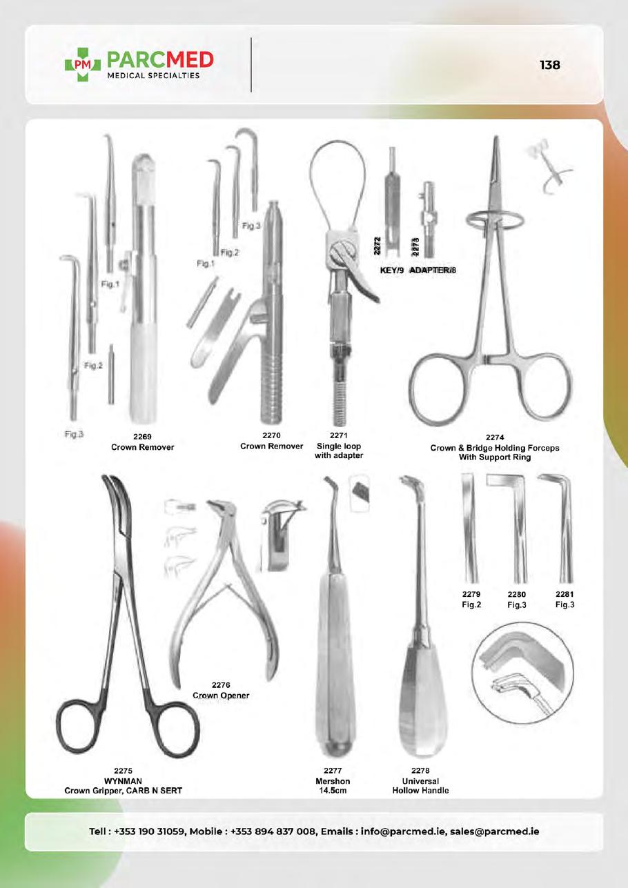 Implants, Measuring Instruments, Suction Tubes & Bone Gauges - Catalogue Page 138