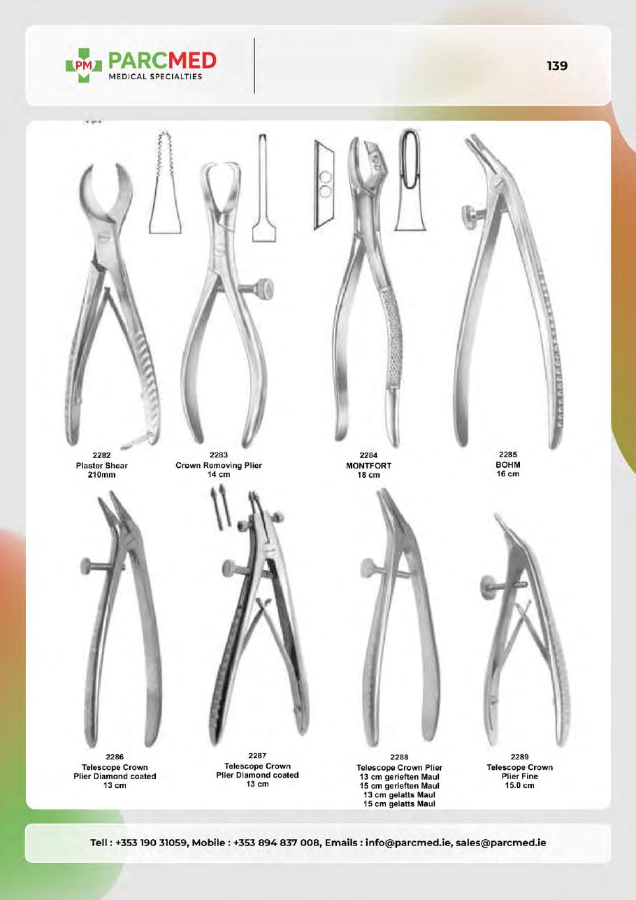 Implants, Measuring Instruments, Suction Tubes & Bone Gauges - Catalogue Page 139