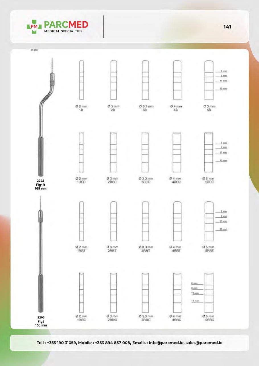 Implants, Measuring Instruments, Suction Tubes & Bone Gauges - Catalogue Page 141