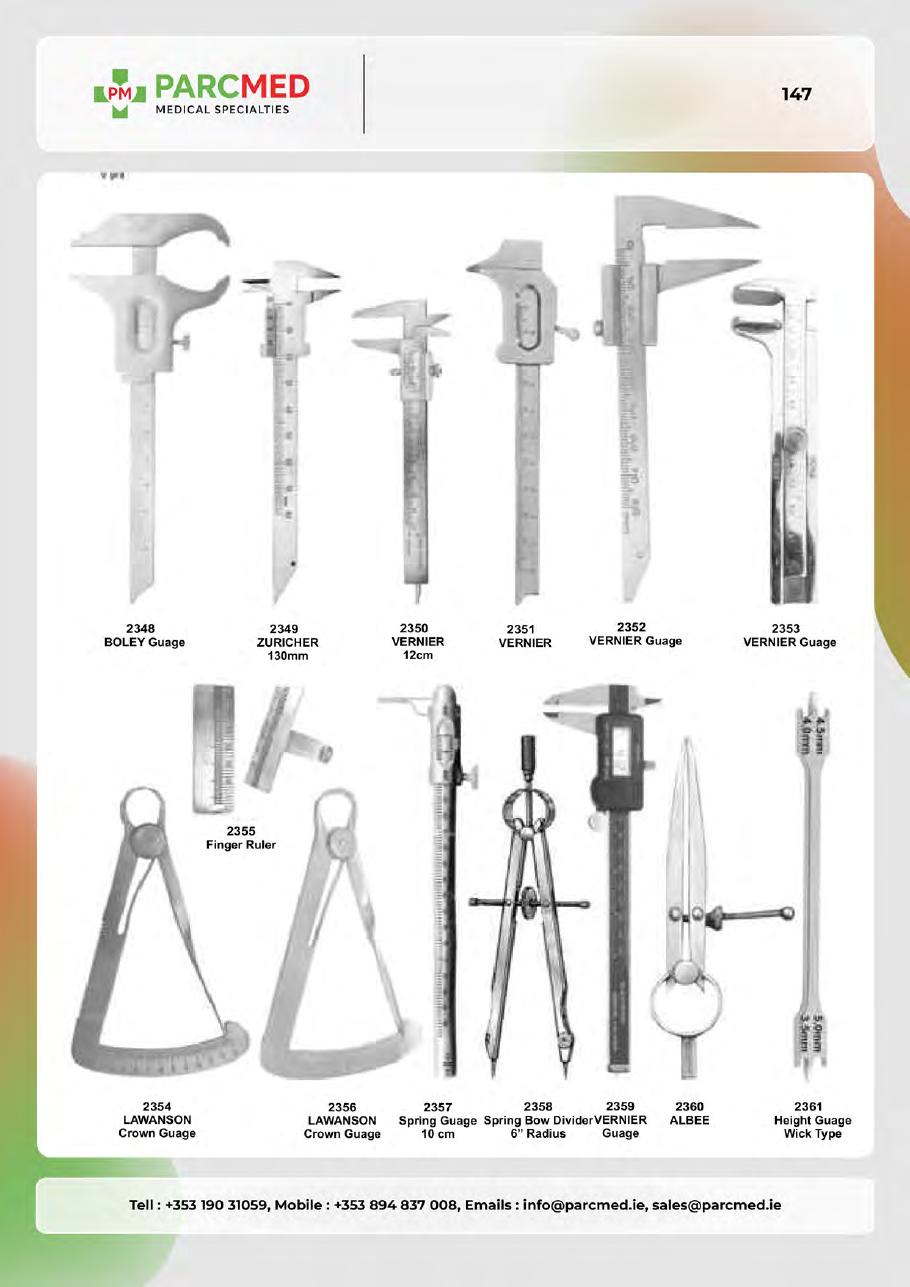 Rubber Dam Instruments & Rubber Dam Clamps - Catalogue Page 147