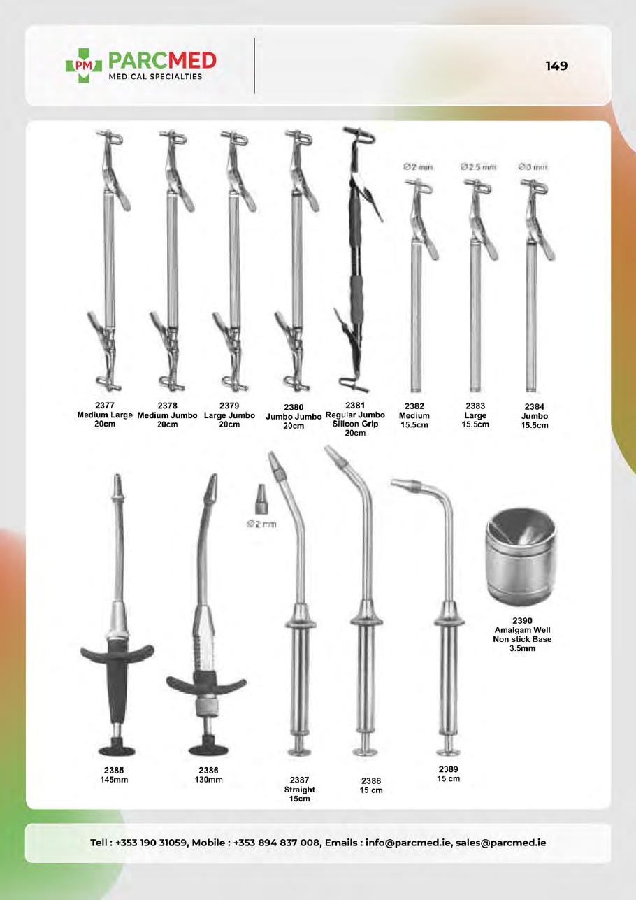 Syringes, Tweezers, Sterilizing & Lab Instruments - Catalogue Page 149
