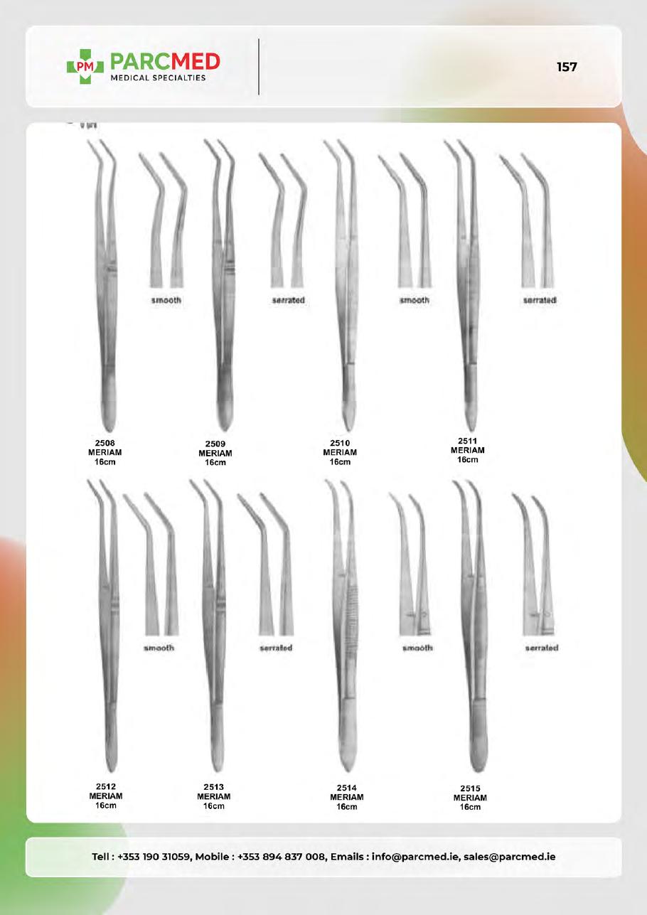 Endodontic Forceps, Tissue Forceps, Haemostatic Forceps & Towel Clamps - Catalogue Page 157